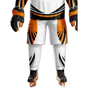 Conjuntos de Camiseta y Pantalones Cortos de Hockey sobre Hielo para Hombre, 100% Poliéster, Transpirables, de Alta Calidad, Uniformes con Impresión Digital Personalizada, Venta al Por Mayor - Product Image 3