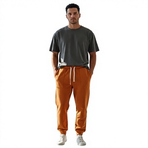 Pantalones Deportivos Naranja para Hombre PRO ENTERPRISES, Cintura Elástica Antiestática, Cintura Alta, Bolsillos Laterales, Joggers Casuales de Otoño, Tejido de Algodón - Product Image 6