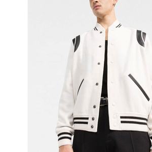 แจ็คเก็ตหนังวาร์ซิตี้ทรงเข้ารูปคุณภาพสูงสำหรับผู้ชาย ปี 2025 ผลิตตามสั่ง ระบายอากาศได้ดี ผ้าขนสัตว์สำหรับฤดูหนาว สินค้ามาใหม่ ขายส่ง - Product Image 3