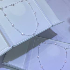 สร้อยคอเงินแท้ S925 ดีไซน์มินิมอล 4-6 ดาว สไตล์อินเทรนด์สำหรับผู้หญิง ประดับมุก สร้อยคอคล้องไหปลาร้า หรูหราเบาๆ ระดับพรีเมียม - Product Image 4