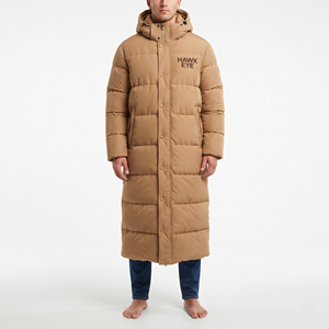 Veste d'hiver longue pour homme, design personnalisé, rembourrée, à capuche, épaisse, isolante, chaude, résistante au vent, décontractée, pour l'extérieur - Product Image 5