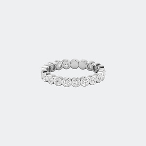 Bague éternité à sertissage clos avec diamants ronds brillants de 1,35 carats au total - Product Image 5