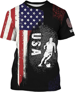 Camiseta de Fútbol Personalizada para Fanáticos de EE. UU., Copa Mundial de Fútbol 2026, Transpirable, Manga Corta, UPF 50, Secado Rápido, Ropa de Entrenamiento con OEM ODM - Product Image 6