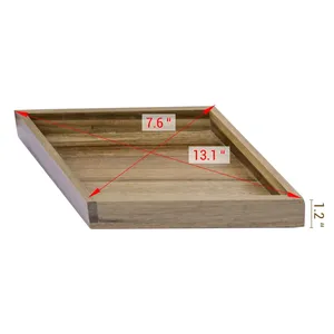 Plateau de service décoratif fait main pour une décoration de salon haut de gamme, design minimaliste et durable pour les collations et les desserts, plaqué et sûr. - Product Image 1
