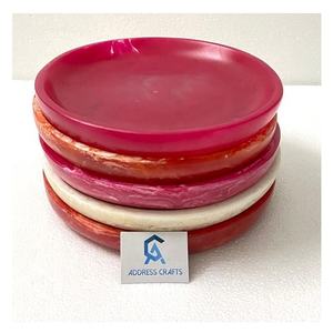 Plato y Platos de Resina Hechos a Mano Ecológicos Más Vendidos, Decoración del Hogar, Mesa de Cocina, Servicio de Alimentos para Bodas - Product Image 1