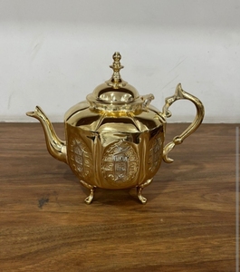 Bouilloire en laiton Royal, porte-boissons indien classique, design vintage au charme antique, écologique, lavable, réutilisable, décoration intérieure, hôtel - Product Image 3
