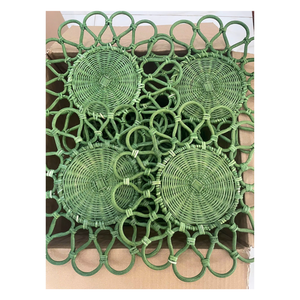 Plato de ratán natural hecho a mano, bandeja decorativa tejida para la mesa, estilo vietnamita - Product Image 3