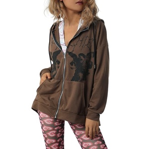 <b>Zip</b> <b>Up</b> Hoodie Y2k Vintage Graphic Oversized Hooded Sweatshirt <b>Jacket</b> Pullover - Product Image 5