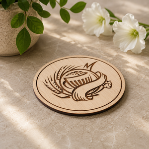 Beer Glass Laser Engraved Solid Wood Coaster Handcrafted Heat Resistant Drink <b>Mat</b> <b>Bar</b> Table Protector Beer Lover Gift - Product Image 4
