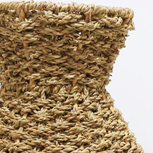 Artex-Jacinto de agua de fábrica Dong Thap, jarrón de flores de mimbre, vintage jarrones de flores, cuerda de algas marinas hecha a mano, artesanía de Vietnam - Product Image 5