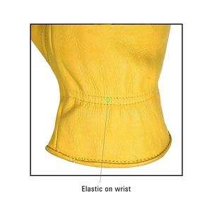 Premium Quality Heavy-Duty <b>Driver</b> <b>Gloves</b> Soft Comfortable Cowhide Grain Leather Safety <b>Gloves</b> for Gardening Abrasion Resistant - Product Image 6