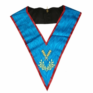 Secretary's <b>Collar</b> Ancient and Accepted Scottish Rite (AASR) Machine Embroidery Lace Safety <b>Pin</b> Premium - Product Image 1