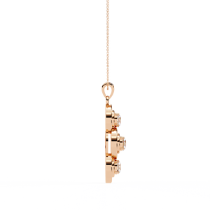 Collar de diamantes de moissanita de corte redondo de 1,25 quilates con colgante de diamante redondo Triple oro blanco de 14 quilates - Product Image 5