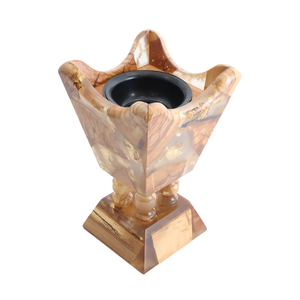 Quemador de Incienso de Resina y Madera Hecho a Mano, Color Azul Turquesa, Forma de Copa, Soporte Decorativo para Incienso, Decoración del Hogar, Estilo Árabe - Product Image 3