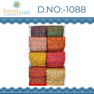 Tela Premium Fendy Georgette de Punto por Urdimbre de Poliéster/Nylon/Metalizado con Cuentas Florales para Prendas de Boda para Niños y Niñas, Peso Medio - Product Image 4