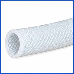 Manguera trenzada de silicona transparente de grado médico, flexible, duradera, de alta presión, adecuada para uso industrial, farmacéutico y médico. - Product Image 2