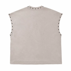 Débardeur graphique personnalisé avec strass, 100 % coton, tissu doux et respirant, sans manches, séchage rapide, écologique, col rond, Rouse Sports - Product Image 2