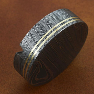 Cendrier rond en acier Damas, cendrier en métal fait main de qualité supérieure avec un design élégant pour accessoires de fumeur - Product Image 6