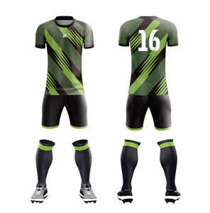 Men's <b>Soccer</b> Uniform Set Blue Gray Sublimated Jersey Shorts Socks Crew Neck Moisture Wicking Athletic Fit All Seasons - Product Image 2