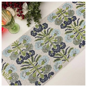 New Arrival Elegant Floral Glass Beaded <b>Table</b> <b>Runner</b> Elegant Beaded <b>Runner</b> For Dining Wedding Party & Everyday Use - Product Image 5