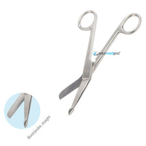 Tijeras para vendajes Lister, puntiagudas/sondadoras, 14 cm y 16 cm, hechas de acero inoxidable de alta calidad, tijeras médicas para vendajes - Product Image 1