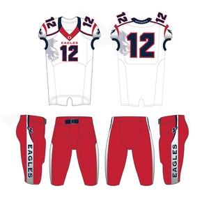 ชุดอเมริกันฟุตบอลแบบสั่งทำพิเศษ ดีไซน์ระบายอากาศได้ดี ไซส์ใหญ่ แห้งเร็ว ต้านเชื้อแบคทีเรีย ผลิตจากโพลีเอสเตอร์ 100% สำหรับทีม - Product Image 3