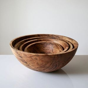 Decorative Table Top Eco-Friendly Durable Wedding Wooden Charger Dinner Plates Hot Sale Best Quality Dark Brownish Color Indian - Product Image 2