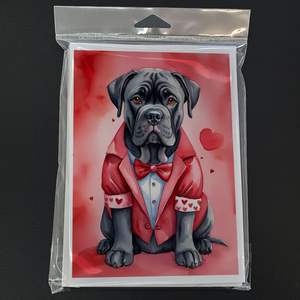 Cane Corso My Valentine Whimsical A7 Blank <b>Greeting</b> <b>Cards</b> Pack of 8 with Envelopes 5x7 <b>Note</b> Size - Product Image 3