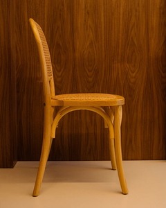 Silla de Comedor Moderna de Madera Maciza de Teca de Calidad de Exportación, Silla con Asiento Acolchado de Ratán Tejido a Mano, Sillón para Apartamento, Restaurante, Hogar, Impermeable 1 - Product Image 2
