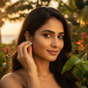 Pendientes de Plata de Ley 925 con Gemas de Melocotón 2026, Joyería para Mujeres y Niñas, Ideales para Fiestas - Product Image 5