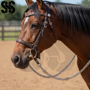 Chaîne de bridage pour chevaux en acier inoxydable de qualité supérieure, durable, réglable, confortable, robuste, résistante à la rouille, couleurs personnalisables - Product Image 3