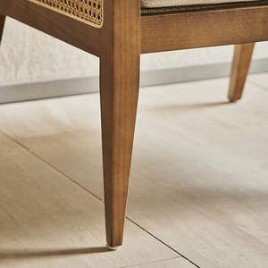 Mid-Century Modern 24'' Rattan Dining <b>Chairs</b> - Product Image 2