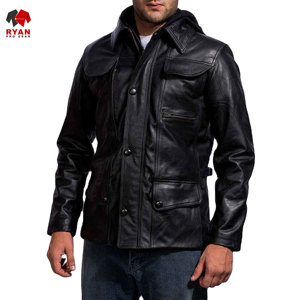 Chaqueta de Cuero con Cierre de Botones y Diseño Personalizado Ryan Pro Gear, Tejido Cómodo con Logotipo Personalizado - Product Image 1