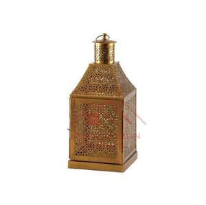 Mini lanterne en cuivre finition antique, lanterne à bougie faite à la main, porte-bougie en métal - Product Image 5