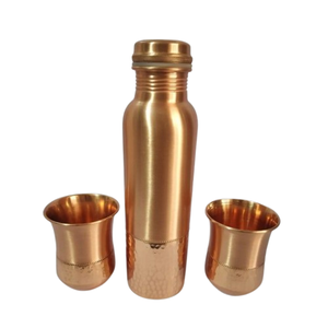 100% Pure Copper Water <b>Bottle</b> Handcrafted Hammered Design 1000ml Leak-Proof Ayurvedic <b>Flask</b> For Yoga Fitness & Daily Health - Product Image 4