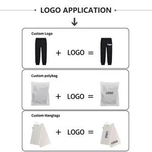 Pantalon de jogging unisexe en coton doux de haute qualité, coupe décontractée, jambe large, taille élastique avec poche latérale, style oversize - Product Image 6