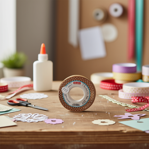 Nastro dorato a pois Ilan da 1,5 cm, 25 iarde, per artigianato e decorazioni - Product Image 2