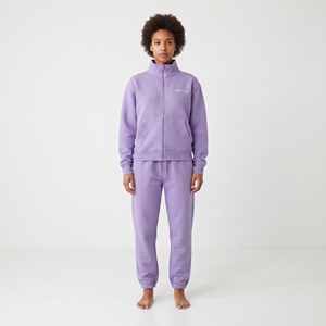 Ensemble de survêtement sport en coton épais pour femme : veste zippée et pantalon droit – Tenue décontractée athlétique deux pièces - Product Image 5