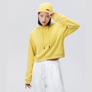 เสื้อฮู้ดครอปท็อปแขนยาวสำหรับผู้หญิง - Product Image 2