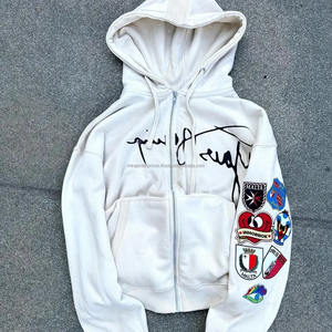 Y2K nueva sudadera gótica con cremallera Retro multicolor patrón diseño hombre Hoodi calle Retro Harajuku Hip Hop sudadera suelta - Product Image 4