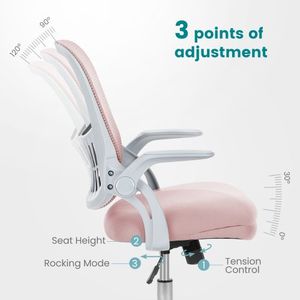 Sedia da Ufficio Ergonomica con Supporto Lombare, Design a Rete, Altezza Regolabile, Girevole, Seduta Ampia per Dirigenti - Product Image 4