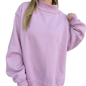 Suéter Oversize de Cuello Alto para Mujer, la Mejor Relación Calidad-Precio, Prenda Básica de Moda, Tejido Suave de Primera Calidad, Fabricante al por Mayor - Product Image 1