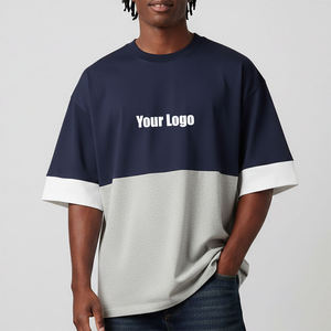 Nueva Llegada: Camiseta de Verano Ligera para Hombre, Totalmente Personalizable, Manga Corta, Oversize, Anti-Pilling, Color Sólido, Estilo Urbano - Product Image 1