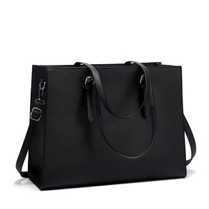 Sacs à bandoulière simples en cuir PU personnalisés en gros, à plusieurs compartiments, grande capacité, sacs pour ordinateur portable pour femmes, sacoches - Product Image 2