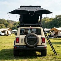 Tente de toit triangulaire légère à coque rigide avec design pliable pour SUV, Jeep, camion et aventures en plein air