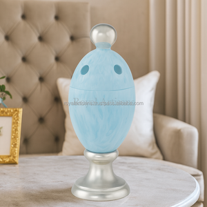 Brûleur d'encens artisanal en bois et résine époxy, élégant porte-bakhoor, accessoire de décoration arabe pour la maison - Product Image 2