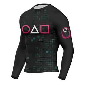 Direct Factory OEM High Quality Men's MMA Compression Shirt Swimwear Rash Guard Top Selling - Product Image 5
