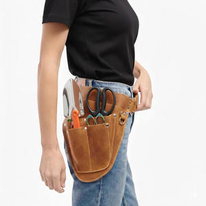 Cinturón de herramientas para floristas de cuero genuino premium con soporte para tijeras, cinturón de herramientas para floristas duradero, cinturón de herramientas industrial para floristas. - Product Image 3