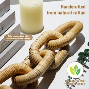 Cadena de eslabones tejida, decoración bohemia hecha a mano para el hogar - Decoración para mesa de centro - Product Image 2