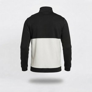 Custom Men's Black Tracksuits <b>Sets</b> Stand Collar Zipper Jacket Sweatpants Casual Breathable Polyester Cotton <b>Knitted</b> Autumn Wear - Product Image 4